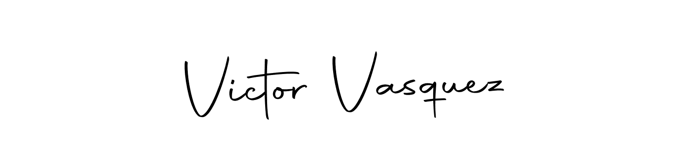 How to make Victor Vasquez name signature. Use Autography-DOLnW style for creating short signs online. This is the latest handwritten sign. Victor Vasquez signature style 10 images and pictures png