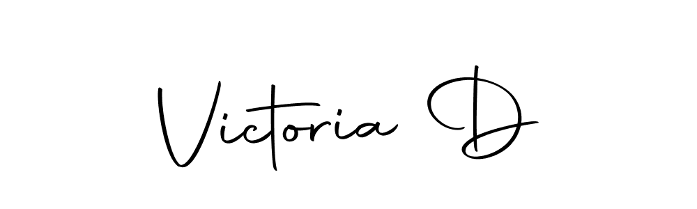 Make a beautiful signature design for name Victoria D. With this signature (Autography-DOLnW) style, you can create a handwritten signature for free. Victoria D signature style 10 images and pictures png