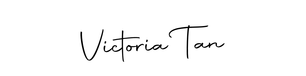 How to make Victoria Tan name signature. Use Autography-DOLnW style for creating short signs online. This is the latest handwritten sign. Victoria Tan signature style 10 images and pictures png
