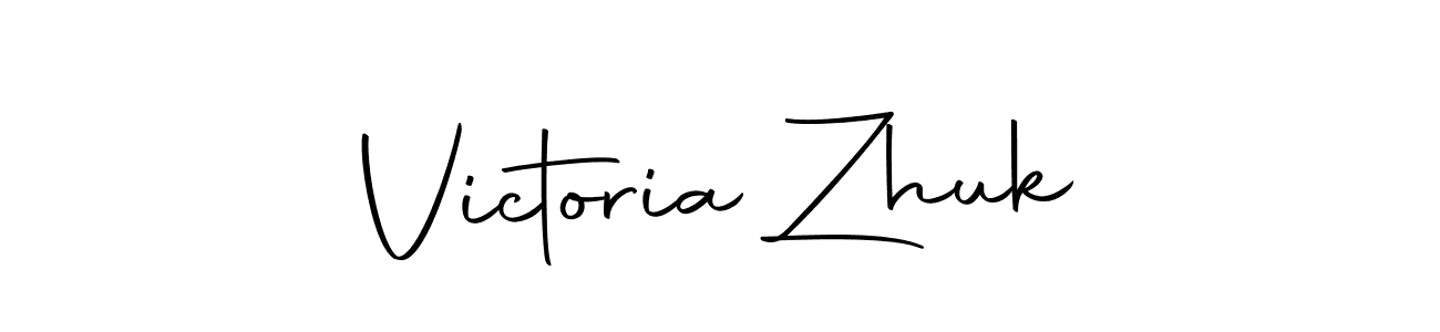 How to make Victoria Zhuk name signature. Use Autography-DOLnW style for creating short signs online. This is the latest handwritten sign. Victoria Zhuk signature style 10 images and pictures png