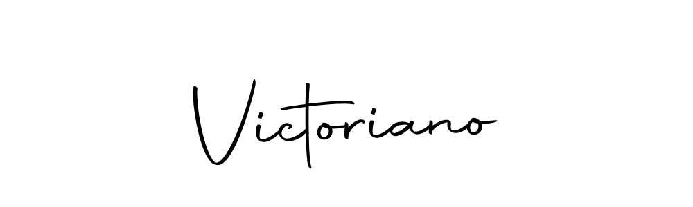 Design your own signature with our free online signature maker. With this signature software, you can create a handwritten (Autography-DOLnW) signature for name Victoriano. Victoriano signature style 10 images and pictures png