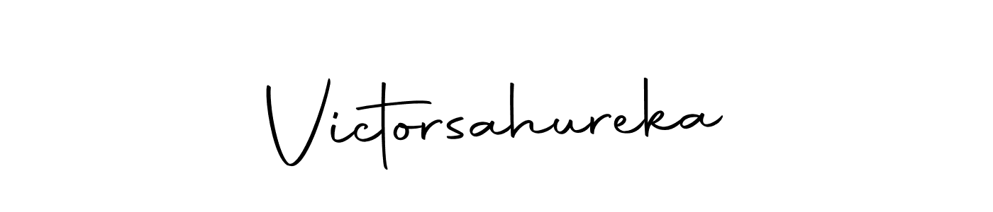 How to make Victorsahureka name signature. Use Autography-DOLnW style for creating short signs online. This is the latest handwritten sign. Victorsahureka signature style 10 images and pictures png