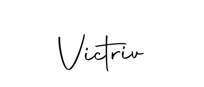 Create a beautiful signature design for name Victriv. With this signature (Autography-DOLnW) fonts, you can make a handwritten signature for free. Victriv signature style 10 images and pictures png