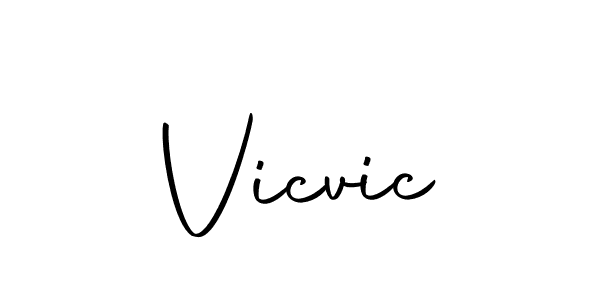 You should practise on your own different ways (Autography-DOLnW) to write your name (Vicvic) in signature. don't let someone else do it for you. Vicvic signature style 10 images and pictures png