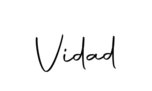 Make a beautiful signature design for name Vidad. With this signature (Autography-DOLnW) style, you can create a handwritten signature for free. Vidad signature style 10 images and pictures png