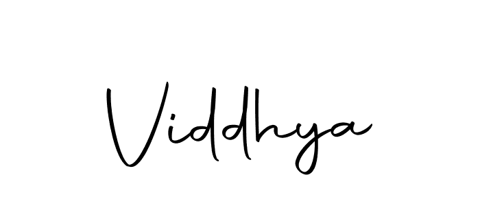 Use a signature maker to create a handwritten signature online. With this signature software, you can design (Autography-DOLnW) your own signature for name Viddhya. Viddhya signature style 10 images and pictures png