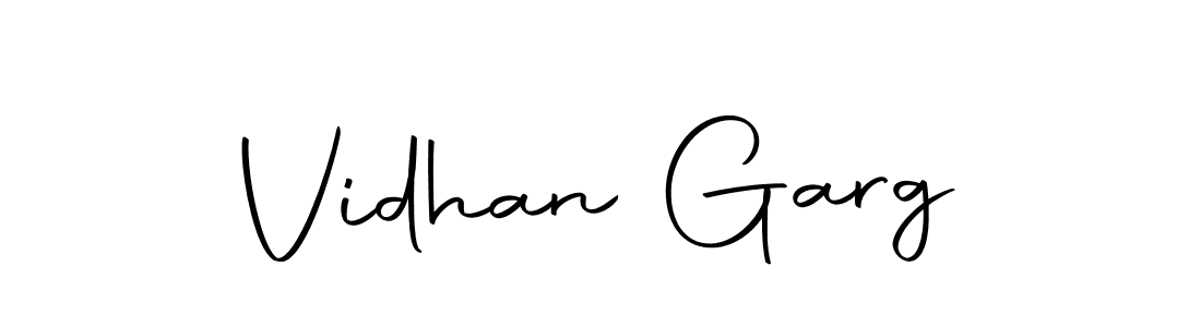 Design your own signature with our free online signature maker. With this signature software, you can create a handwritten (Autography-DOLnW) signature for name Vidhan Garg. Vidhan Garg signature style 10 images and pictures png