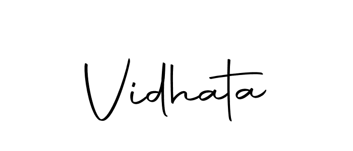 Use a signature maker to create a handwritten signature online. With this signature software, you can design (Autography-DOLnW) your own signature for name Vidhata. Vidhata signature style 10 images and pictures png