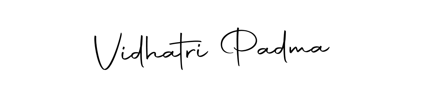 Design your own signature with our free online signature maker. With this signature software, you can create a handwritten (Autography-DOLnW) signature for name Vidhatri Padma. Vidhatri Padma signature style 10 images and pictures png