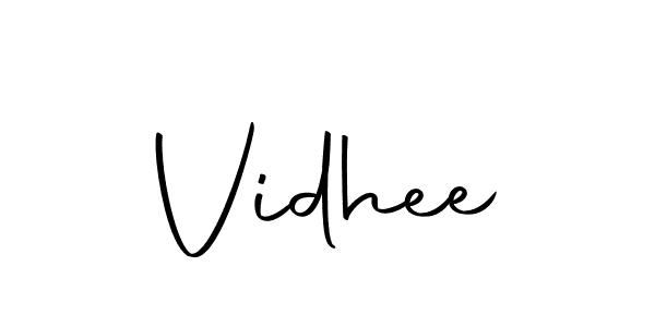 Vidhee stylish signature style. Best Handwritten Sign (Autography-DOLnW) for my name. Handwritten Signature Collection Ideas for my name Vidhee. Vidhee signature style 10 images and pictures png