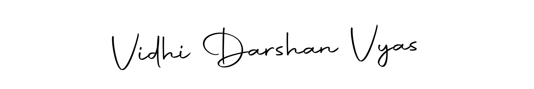 Create a beautiful signature design for name Vidhi Darshan Vyas. With this signature (Autography-DOLnW) fonts, you can make a handwritten signature for free. Vidhi Darshan Vyas signature style 10 images and pictures png