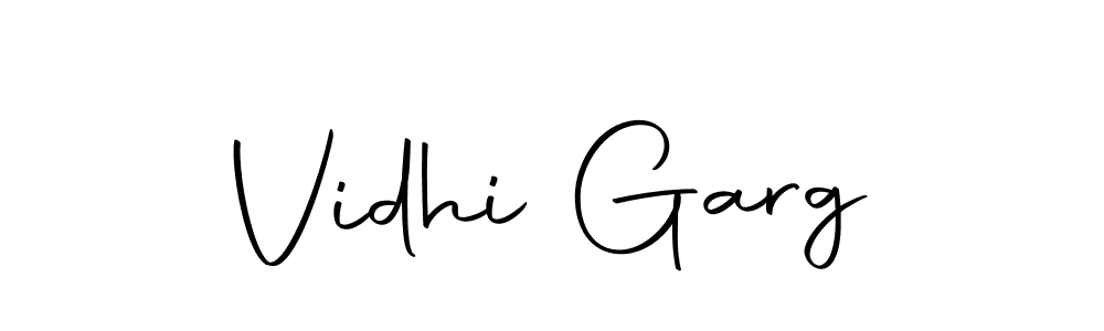 Use a signature maker to create a handwritten signature online. With this signature software, you can design (Autography-DOLnW) your own signature for name Vidhi Garg. Vidhi Garg signature style 10 images and pictures png