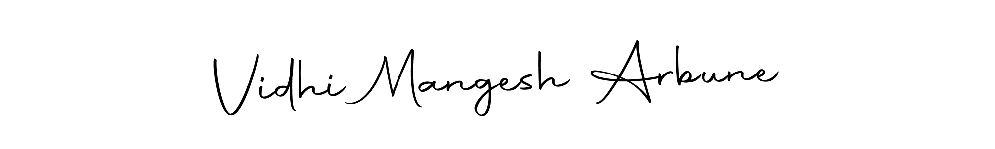 Make a beautiful signature design for name Vidhi Mangesh Arbune. Use this online signature maker to create a handwritten signature for free. Vidhi Mangesh Arbune signature style 10 images and pictures png