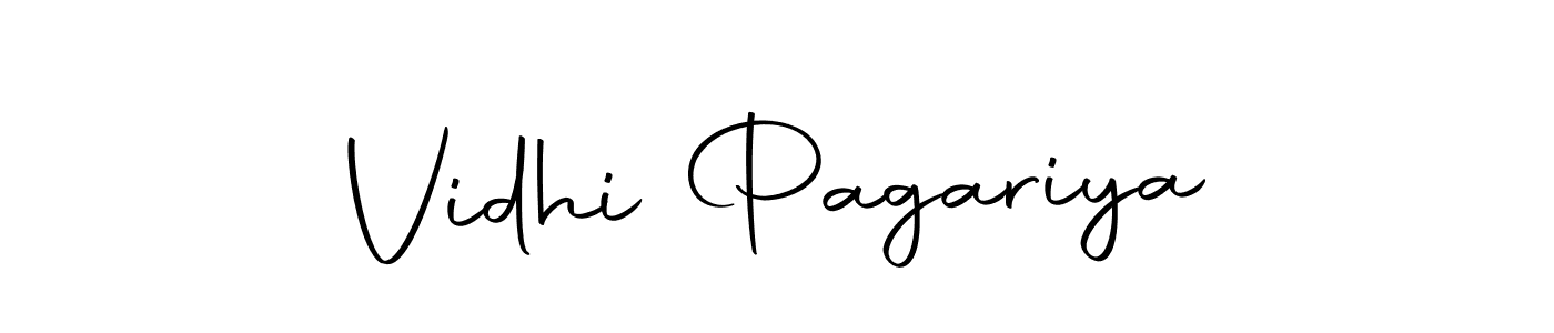 Create a beautiful signature design for name Vidhi Pagariya. With this signature (Autography-DOLnW) fonts, you can make a handwritten signature for free. Vidhi Pagariya signature style 10 images and pictures png