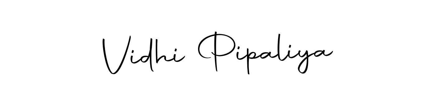 Design your own signature with our free online signature maker. With this signature software, you can create a handwritten (Autography-DOLnW) signature for name Vidhi Pipaliya. Vidhi Pipaliya signature style 10 images and pictures png