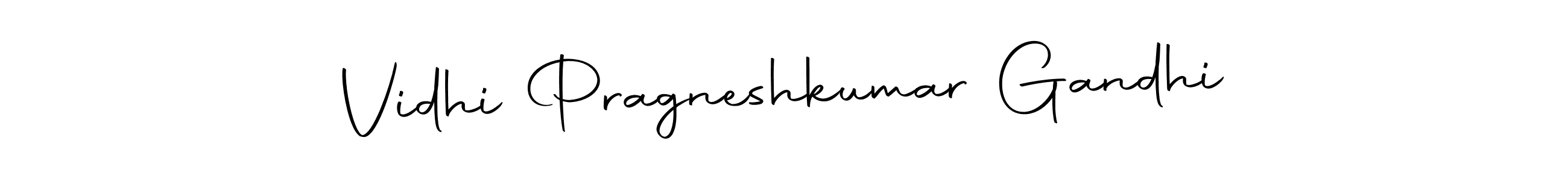 Create a beautiful signature design for name Vidhi Pragneshkumar Gandhi. With this signature (Autography-DOLnW) fonts, you can make a handwritten signature for free. Vidhi Pragneshkumar Gandhi signature style 10 images and pictures png