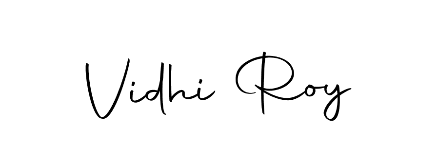 How to make Vidhi Roy name signature. Use Autography-DOLnW style for creating short signs online. This is the latest handwritten sign. Vidhi Roy signature style 10 images and pictures png