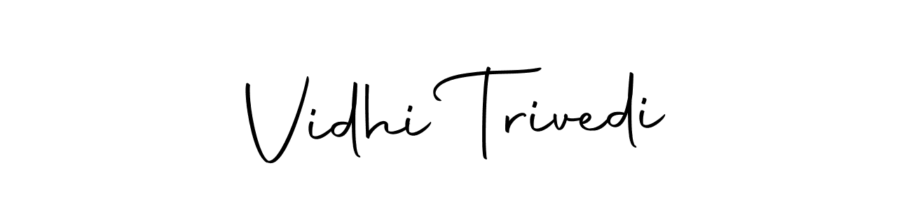 Design your own signature with our free online signature maker. With this signature software, you can create a handwritten (Autography-DOLnW) signature for name Vidhi Trivedi. Vidhi Trivedi signature style 10 images and pictures png