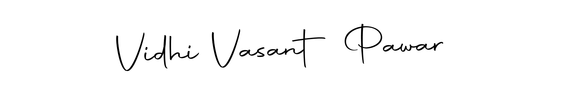 Create a beautiful signature design for name Vidhi Vasant Pawar. With this signature (Autography-DOLnW) fonts, you can make a handwritten signature for free. Vidhi Vasant Pawar signature style 10 images and pictures png