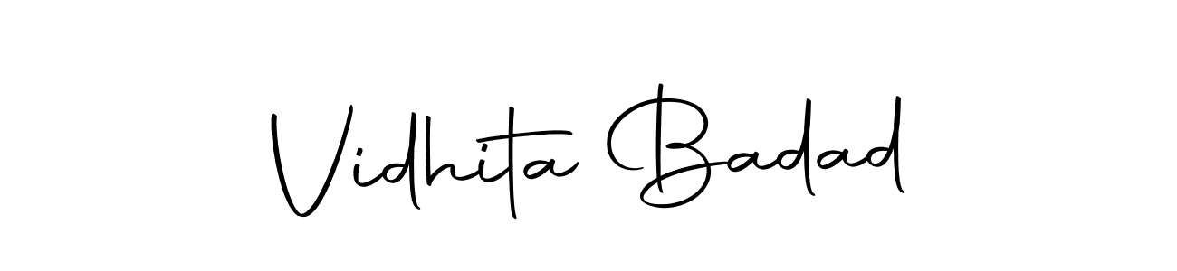 Also we have Vidhita Badad name is the best signature style. Create professional handwritten signature collection using Autography-DOLnW autograph style. Vidhita Badad signature style 10 images and pictures png
