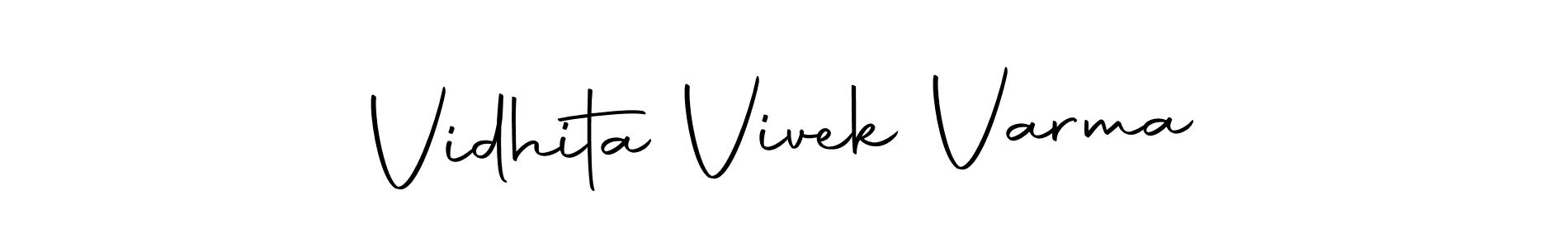 Create a beautiful signature design for name Vidhita Vivek Varma. With this signature (Autography-DOLnW) fonts, you can make a handwritten signature for free. Vidhita Vivek Varma signature style 10 images and pictures png