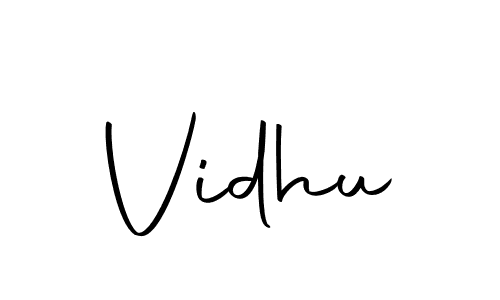 Make a beautiful signature design for name Vidhu. Use this online signature maker to create a handwritten signature for free. Vidhu signature style 10 images and pictures png