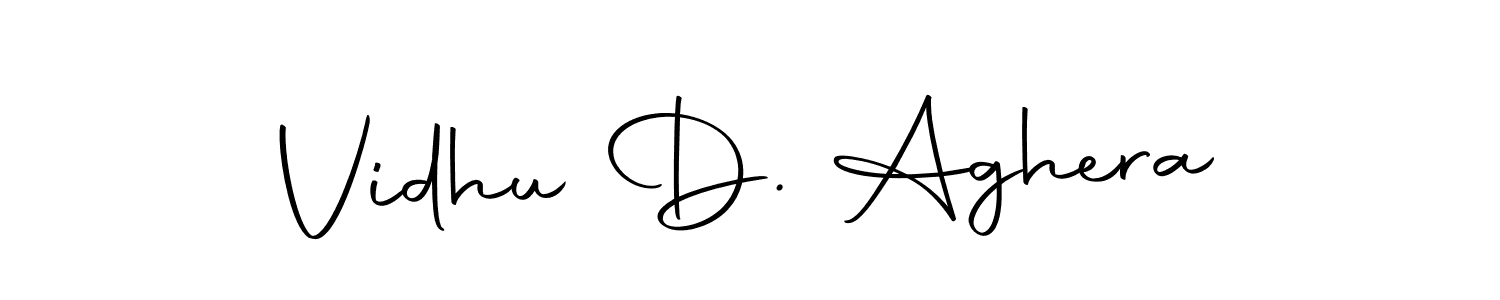 Design your own signature with our free online signature maker. With this signature software, you can create a handwritten (Autography-DOLnW) signature for name Vidhu D. Aghera. Vidhu D. Aghera signature style 10 images and pictures png