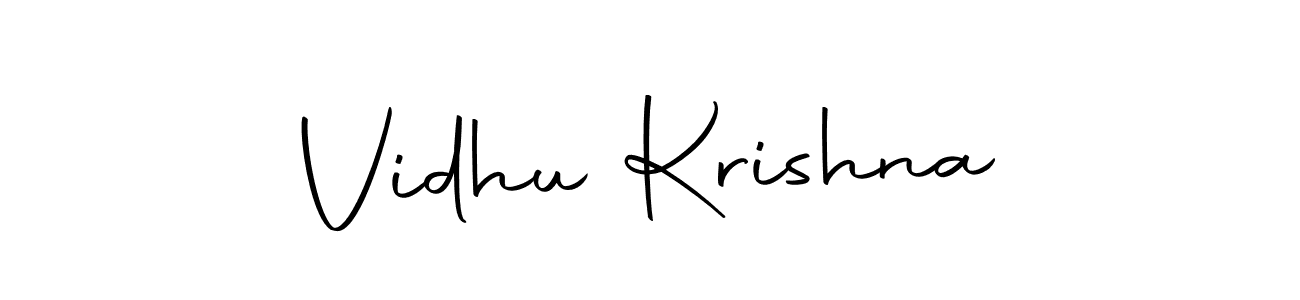 Make a short Vidhu Krishna signature style. Manage your documents anywhere anytime using Autography-DOLnW. Create and add eSignatures, submit forms, share and send files easily. Vidhu Krishna signature style 10 images and pictures png
