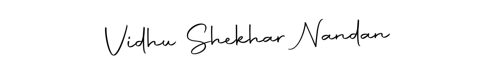 You can use this online signature creator to create a handwritten signature for the name Vidhu Shekhar Nandan. This is the best online autograph maker. Vidhu Shekhar Nandan signature style 10 images and pictures png