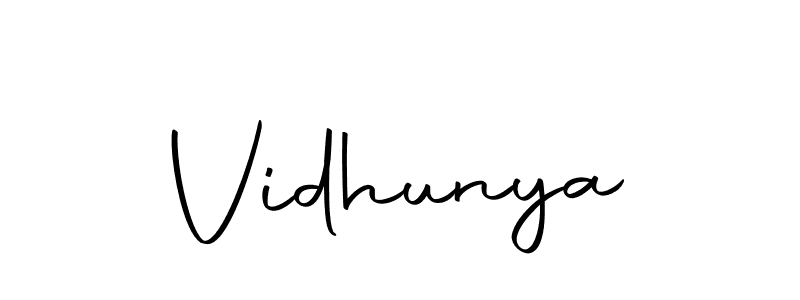 Make a short Vidhunya signature style. Manage your documents anywhere anytime using Autography-DOLnW. Create and add eSignatures, submit forms, share and send files easily. Vidhunya signature style 10 images and pictures png