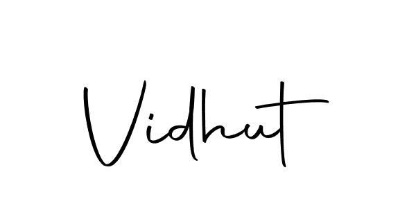 Make a beautiful signature design for name Vidhut. Use this online signature maker to create a handwritten signature for free. Vidhut signature style 10 images and pictures png