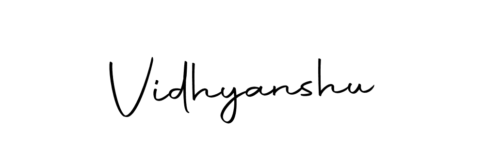 Use a signature maker to create a handwritten signature online. With this signature software, you can design (Autography-DOLnW) your own signature for name Vidhyanshu. Vidhyanshu signature style 10 images and pictures png