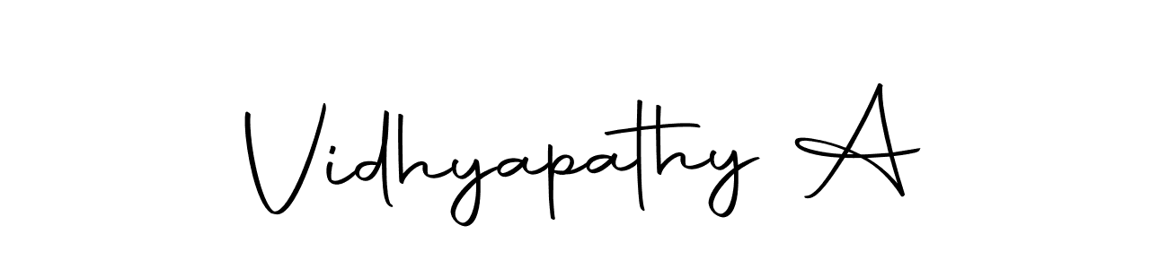 Make a beautiful signature design for name Vidhyapathy A. With this signature (Autography-DOLnW) style, you can create a handwritten signature for free. Vidhyapathy A signature style 10 images and pictures png