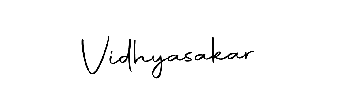 Design your own signature with our free online signature maker. With this signature software, you can create a handwritten (Autography-DOLnW) signature for name Vidhyasakar. Vidhyasakar signature style 10 images and pictures png