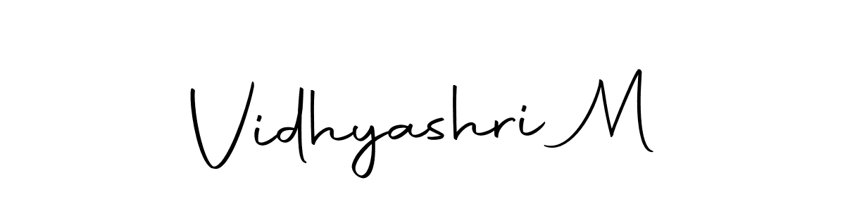 Vidhyashri M stylish signature style. Best Handwritten Sign (Autography-DOLnW) for my name. Handwritten Signature Collection Ideas for my name Vidhyashri M. Vidhyashri M signature style 10 images and pictures png