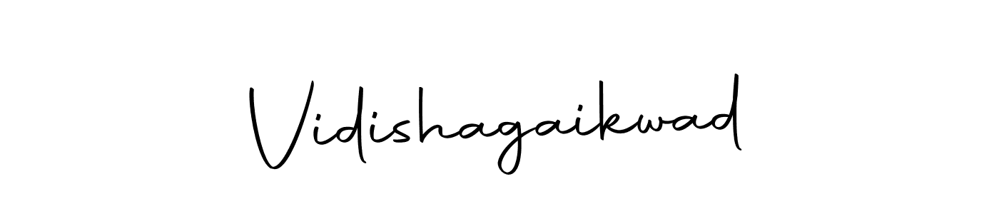 Create a beautiful signature design for name Vidishagaikwad. With this signature (Autography-DOLnW) fonts, you can make a handwritten signature for free. Vidishagaikwad signature style 10 images and pictures png