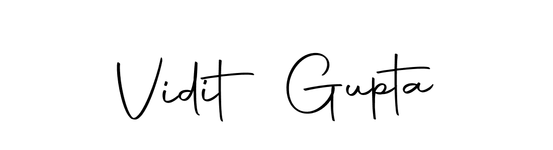How to make Vidit Gupta name signature. Use Autography-DOLnW style for creating short signs online. This is the latest handwritten sign. Vidit Gupta signature style 10 images and pictures png