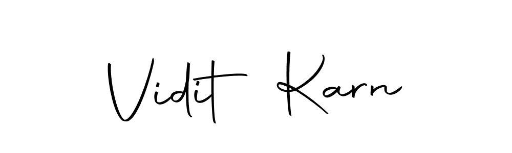 Create a beautiful signature design for name Vidit Karn. With this signature (Autography-DOLnW) fonts, you can make a handwritten signature for free. Vidit Karn signature style 10 images and pictures png