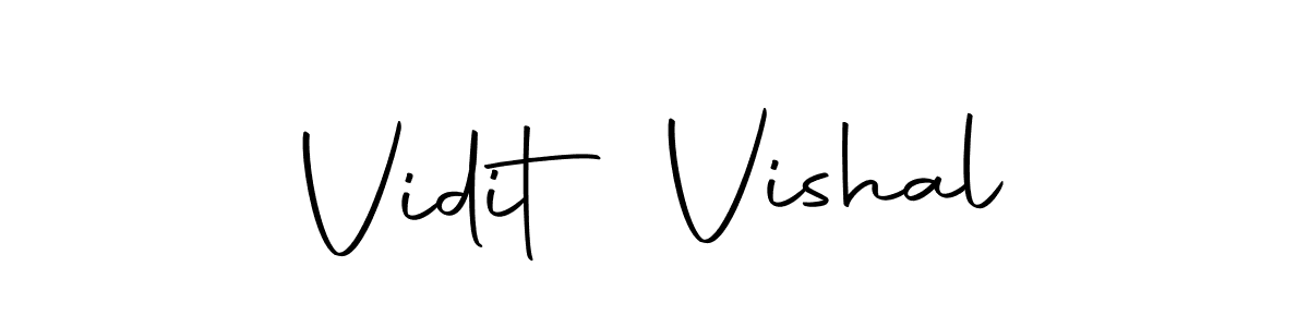 You should practise on your own different ways (Autography-DOLnW) to write your name (Vidit Vishal) in signature. don't let someone else do it for you. Vidit Vishal signature style 10 images and pictures png