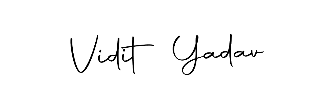 How to make Vidit Yadav name signature. Use Autography-DOLnW style for creating short signs online. This is the latest handwritten sign. Vidit Yadav signature style 10 images and pictures png