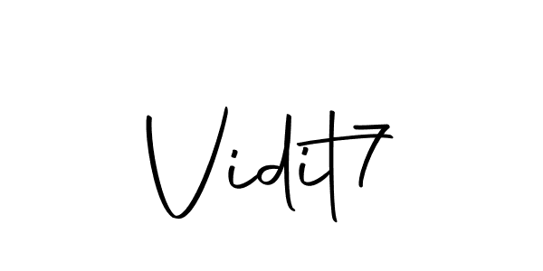 Use a signature maker to create a handwritten signature online. With this signature software, you can design (Autography-DOLnW) your own signature for name Vidit7. Vidit7 signature style 10 images and pictures png