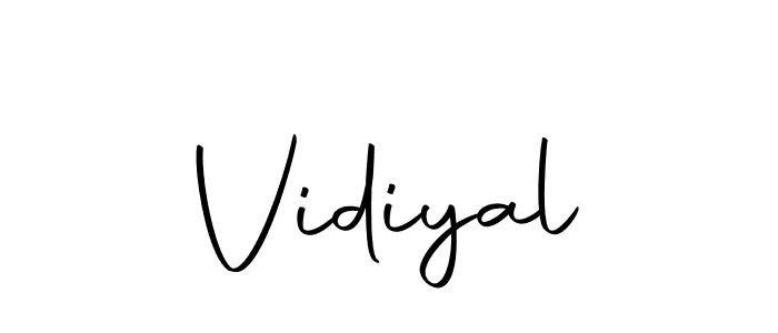 Use a signature maker to create a handwritten signature online. With this signature software, you can design (Autography-DOLnW) your own signature for name Vidiyal. Vidiyal signature style 10 images and pictures png