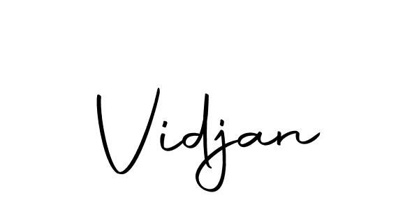 Make a beautiful signature design for name Vidjan. With this signature (Autography-DOLnW) style, you can create a handwritten signature for free. Vidjan signature style 10 images and pictures png