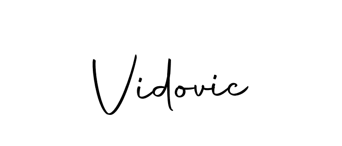Make a beautiful signature design for name Vidovic. With this signature (Autography-DOLnW) style, you can create a handwritten signature for free. Vidovic signature style 10 images and pictures png