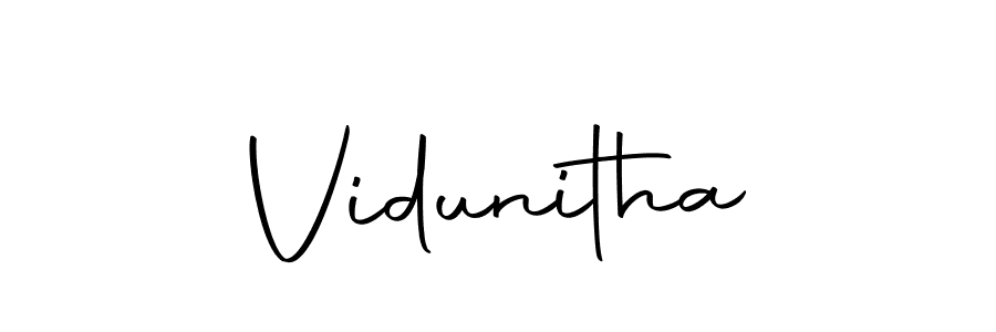 How to make Vidunitha name signature. Use Autography-DOLnW style for creating short signs online. This is the latest handwritten sign. Vidunitha signature style 10 images and pictures png