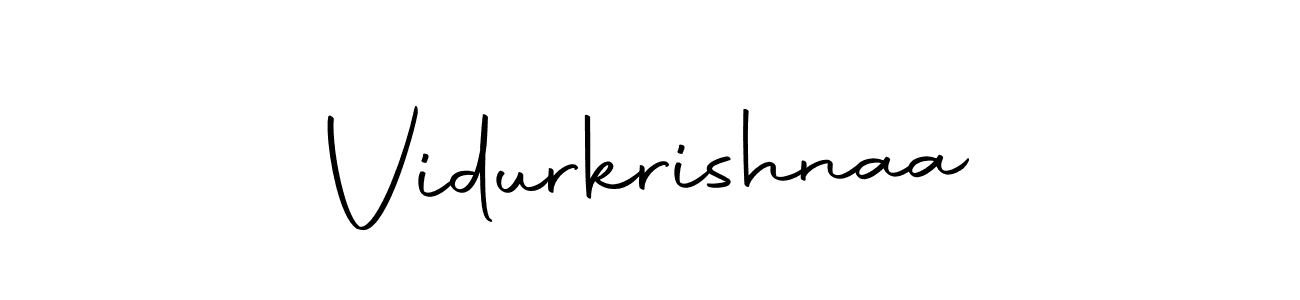 Use a signature maker to create a handwritten signature online. With this signature software, you can design (Autography-DOLnW) your own signature for name Vidurkrishnaa. Vidurkrishnaa signature style 10 images and pictures png