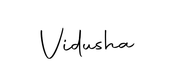 Design your own signature with our free online signature maker. With this signature software, you can create a handwritten (Autography-DOLnW) signature for name Vidusha. Vidusha signature style 10 images and pictures png