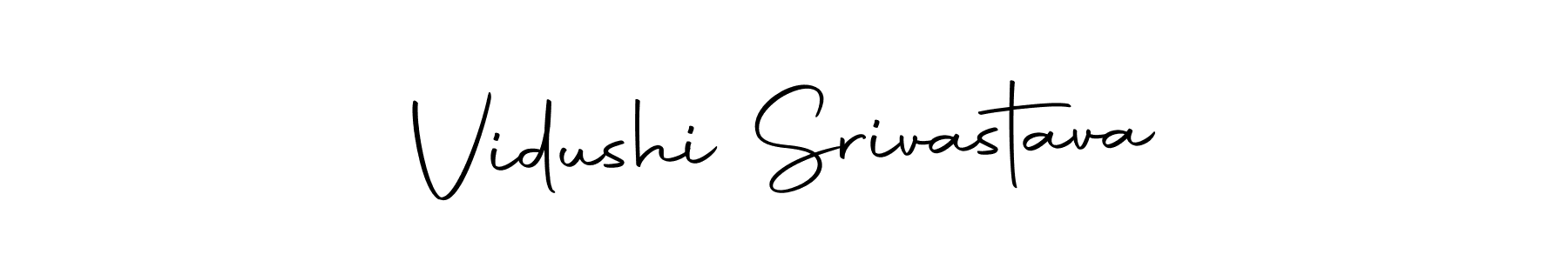 Create a beautiful signature design for name Vidushi Srivastava. With this signature (Autography-DOLnW) fonts, you can make a handwritten signature for free. Vidushi Srivastava signature style 10 images and pictures png