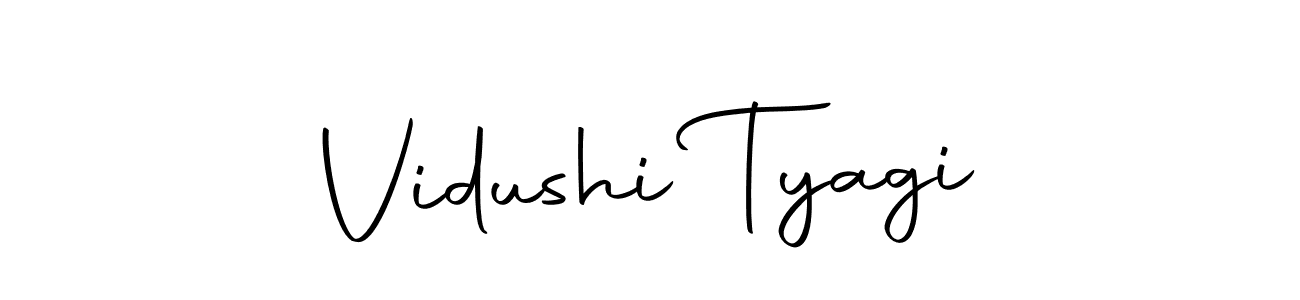 Create a beautiful signature design for name Vidushi Tyagi. With this signature (Autography-DOLnW) fonts, you can make a handwritten signature for free. Vidushi Tyagi signature style 10 images and pictures png