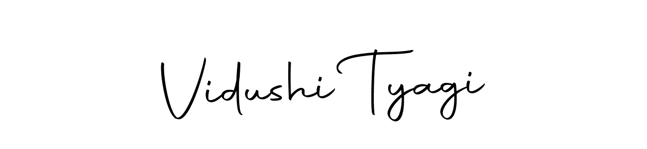 Create a beautiful signature design for name Vidushi Tyagi. With this signature (Autography-DOLnW) fonts, you can make a handwritten signature for free. Vidushi Tyagi signature style 10 images and pictures png